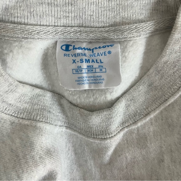 Champion UGA Reverse Weave Georgia Mom Sweatshirt Bulldogs Gray Maroon XS - Picture 3 of 9